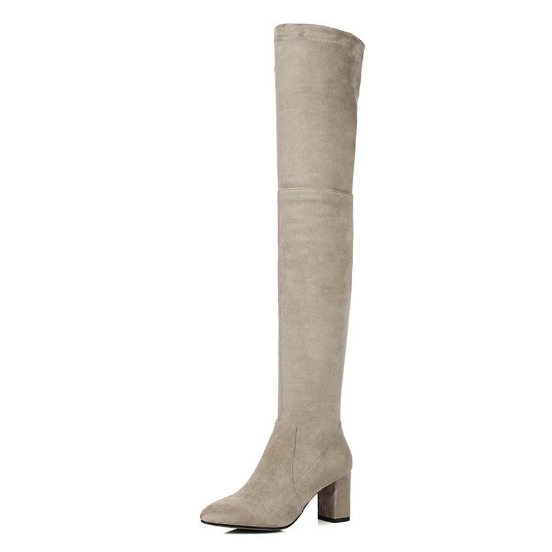 Title 12, Ladies Sheepskin High Heel Stretch Over Knee Sl...