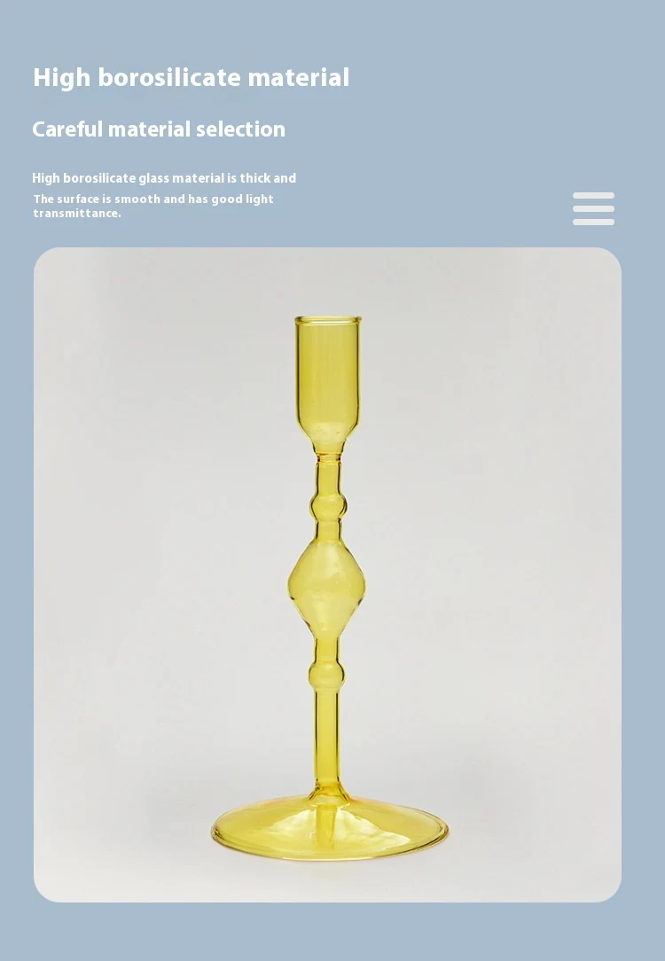 Title 8, French Colored Glass Retro Candlestick, Chinese...