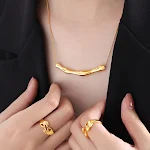 Colar Niche Assimétrico Listrado Feminino Joia Versátil para Todas as Ocasiões Elegância e Charme para um Look Perfeito — foto 14
