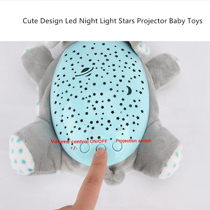 Luz noturna infantil para um sono tranquilo, com diversas cores e projeções relaxantes. Perfeita para bebês e crianças pequenas. — foto 6