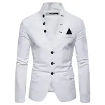 Men's Slim Fashion Multi Button Decorative Suit, Casual Stand Up Collar Jacket for a modern, stylish look and comfortabl — photo 4