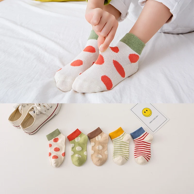 Low-cut children's cotton sock boat socks flat mesh cartoon for boys and girls baby. Comfortable and breathable, perfect — photo 9