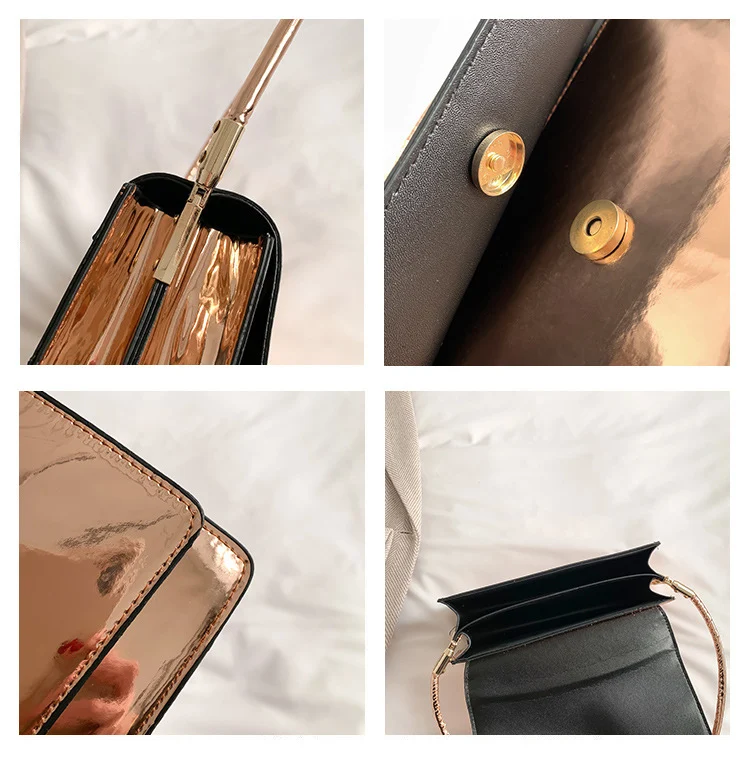 Bolsa de ombro Fashion Laser de cor pura, combinável com tudo. Design underarm, ideal para looks modernos e elegantes. Perfeita para qualquer ocasião, um acessório chave. — foto 12