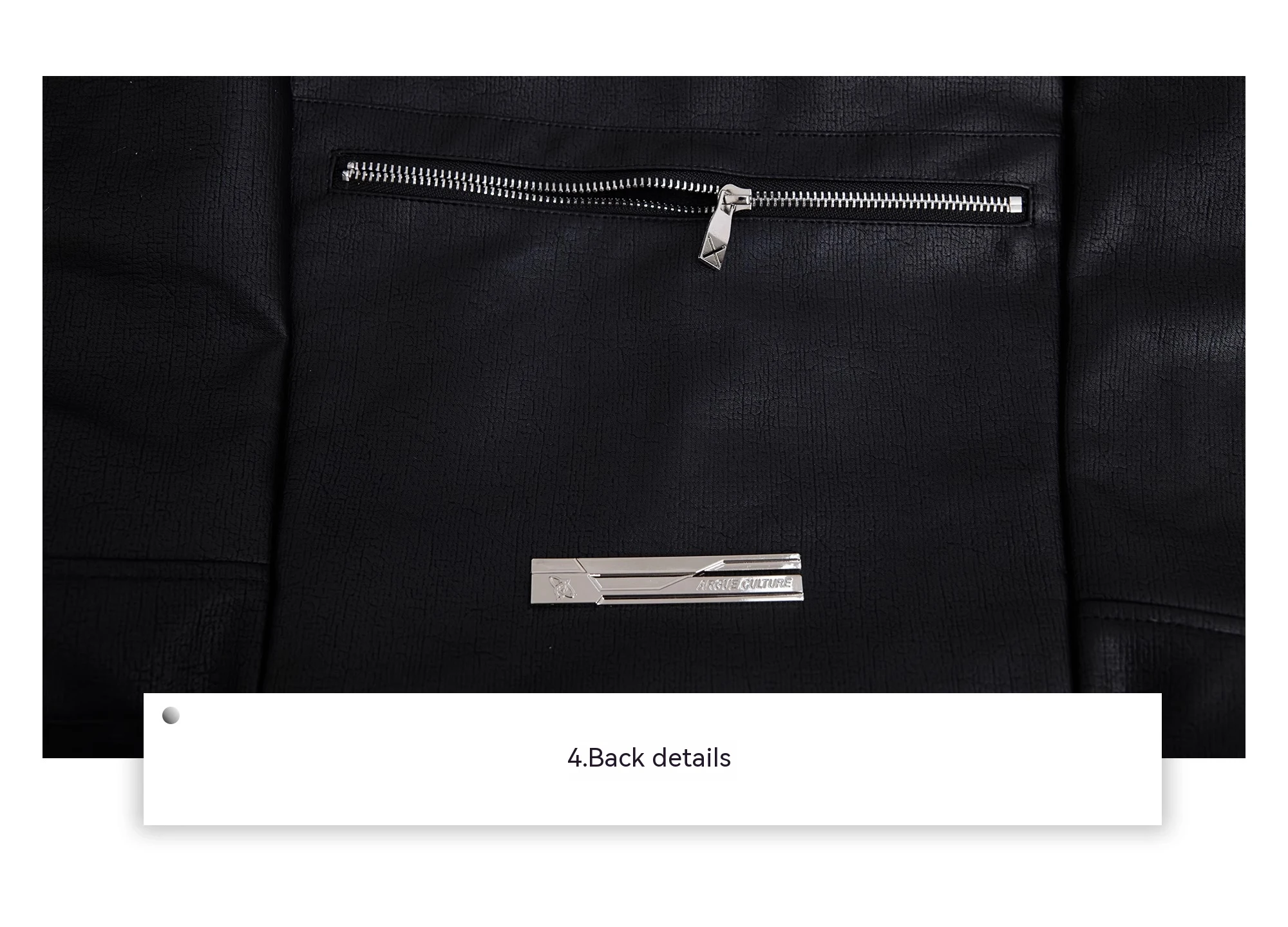 Title 10, Double Zipper Split Design PU Leather Jacket Co...