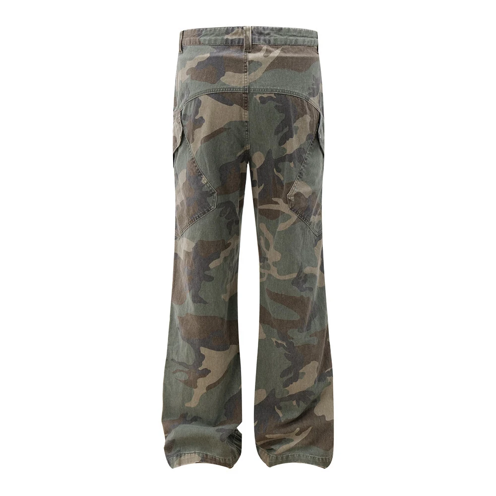 Workwear Camouflage Broek Heren Punk Street Tide Stoere Werkbroek voor Mannen, Perfect voor Dagelijks Gebruik, Modern Design en Comfortabele Pasvorm — foto 2