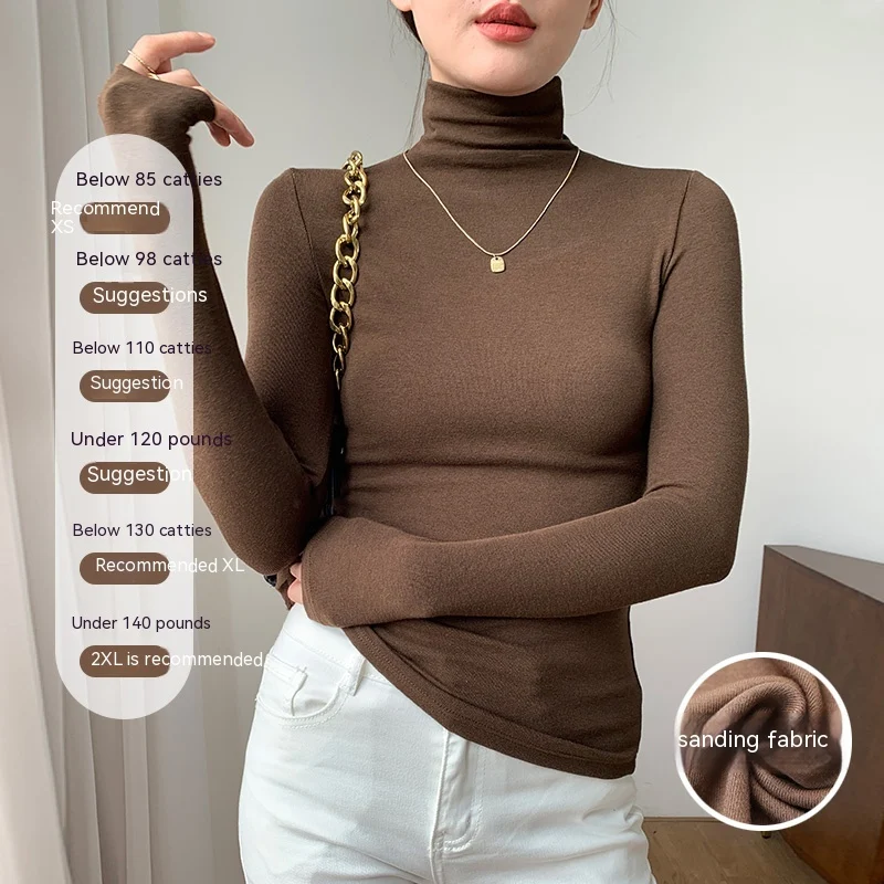 Blusa Feminina de Gola Alta Grossa e Escovada Versátil e Fashion Uma Peça Essencial para um Visual Elegante e Confortável — foto 16