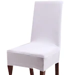 Capa elástica para cadeira com meia capa de tecido, protege e renova seus assentos. Fácil de instalar e lavar, adaptável para sua casa. — foto 14