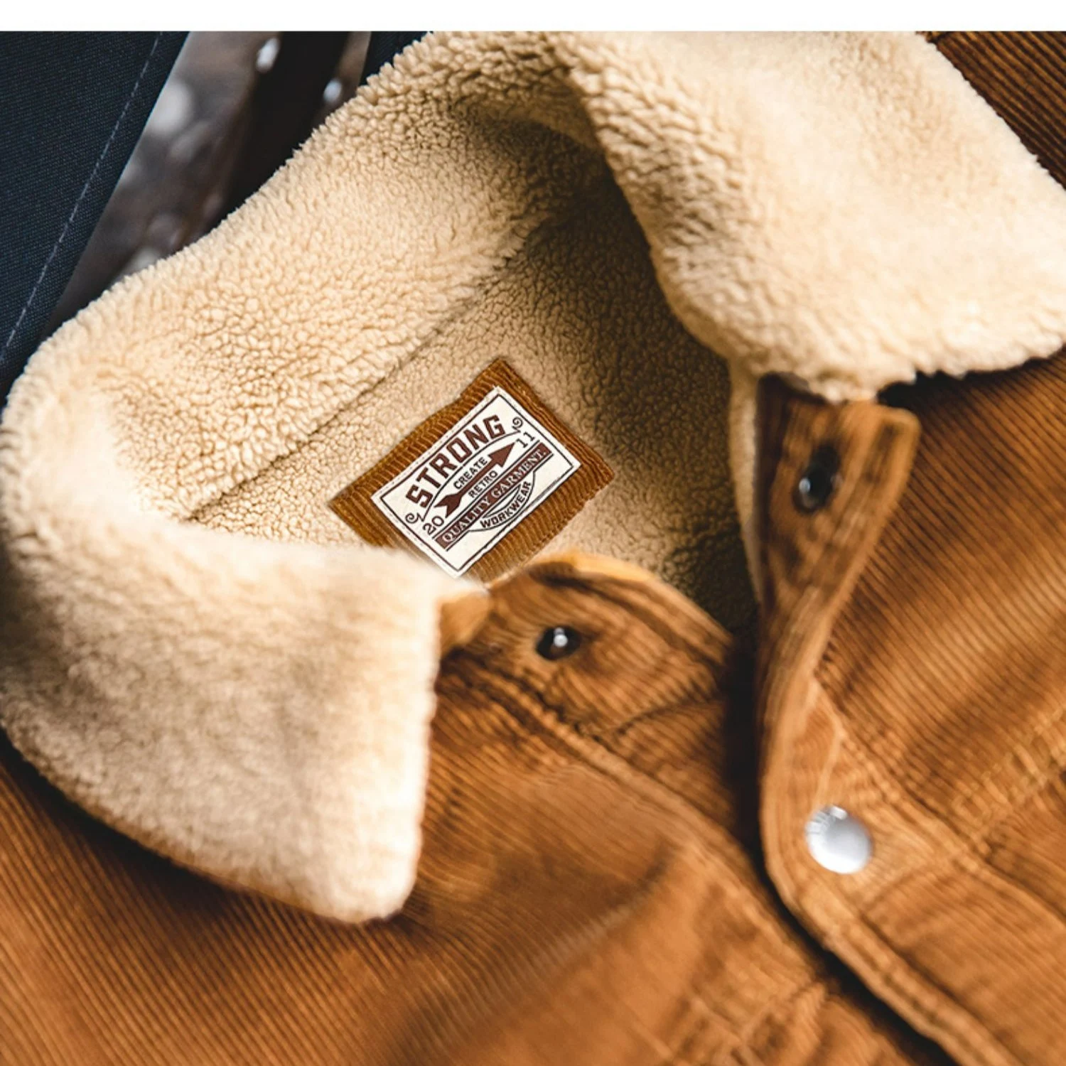 American Retro Corduroy Lapel Jacket – A stylish and comfortable outerwear choice for a classic, everyday look. Versatil — photo 1