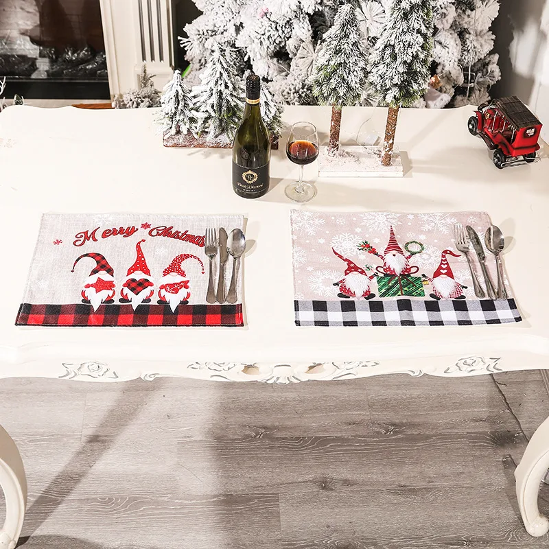 Christmas Creative Cute Forest People Table Mat Protect your table and add festive charm with this adorable and unique t — photo 7