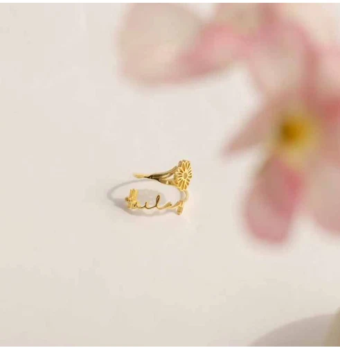 December Bloemenring S925 Zilver Verjaardag. Geef een prachtig en uniek sieraad cadeau om de verjaardag onvergetelijk te maken. — foto 5