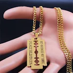Hip Hop Blade Peaky Blinders roestvrijstalen armbandketting goud – Stoere heren sieradenset, perfect voor dagelijks gebruik. — foto 9