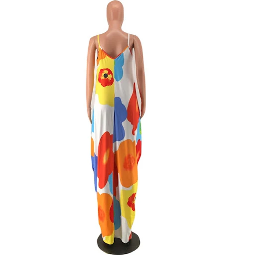Title 11, Tie-dye Printing V-neck Brace Mopping Dress