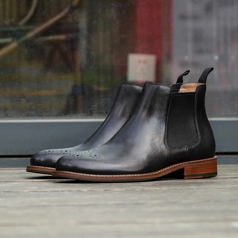 Martin Leather Casual Short Boots for men offer comfort and style. Perfect for everyday wear, these boots provide qualit — photo 2
