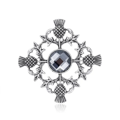 Title 1, Spilla con diamante geometrico in lega con pers...