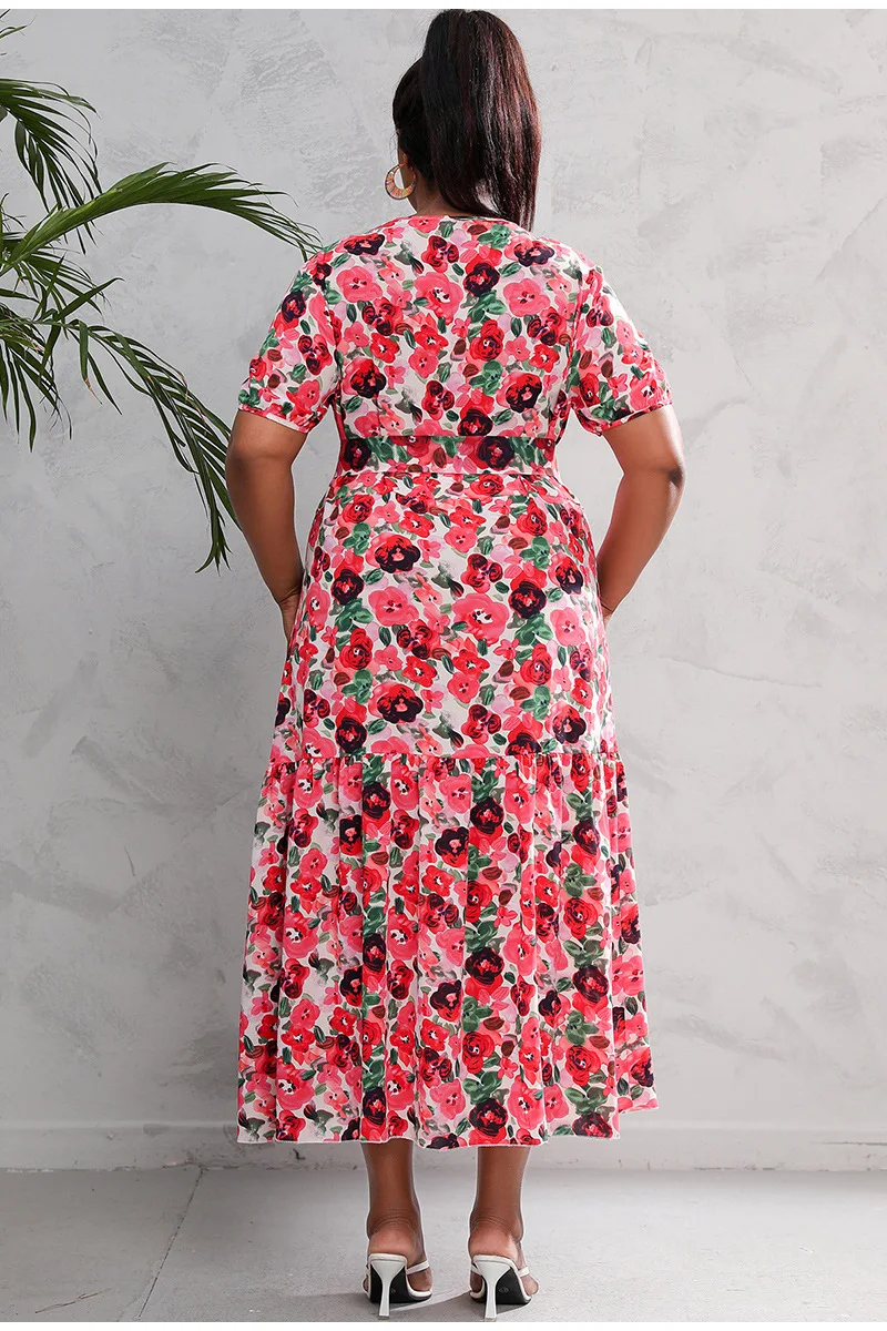 Title 18, Loose V-neck High Waist Dress