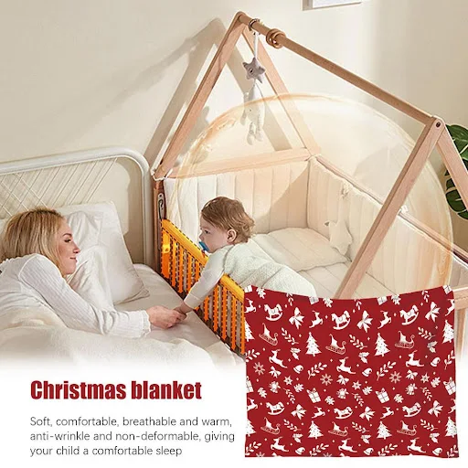 Title 4, Warm Flannel Throw Blanket Christmas Soft Decor...