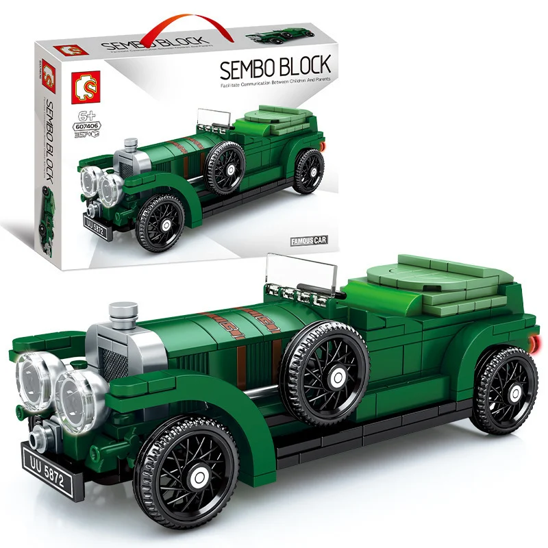 Nostalgia Retro Vintage Carro Modelo Montagem Blocos de Construção Brinquedos Reviva o passado monte seu carro clássico e divirta-se construindo. — foto 3
