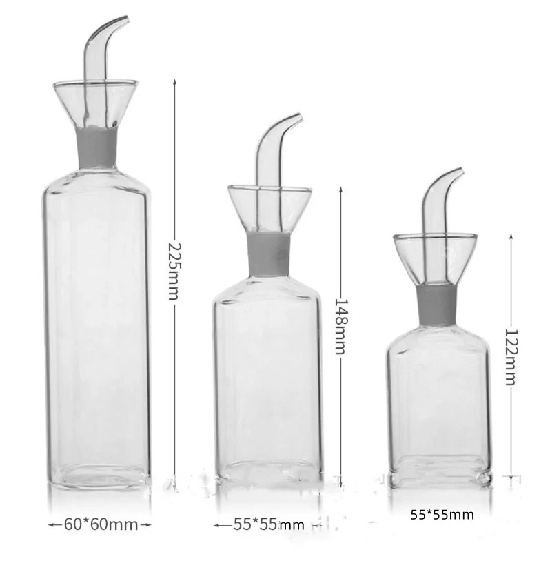 Title 1, Home Kitchen Transparent Square Glass Oiler, El...