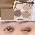 Paleta de sombras de quatro cores para iniciantes, pequena e portátil. Maquiagem fácil para mulheres, perfeita para levar e usar em qualquer lugar. — foto 3