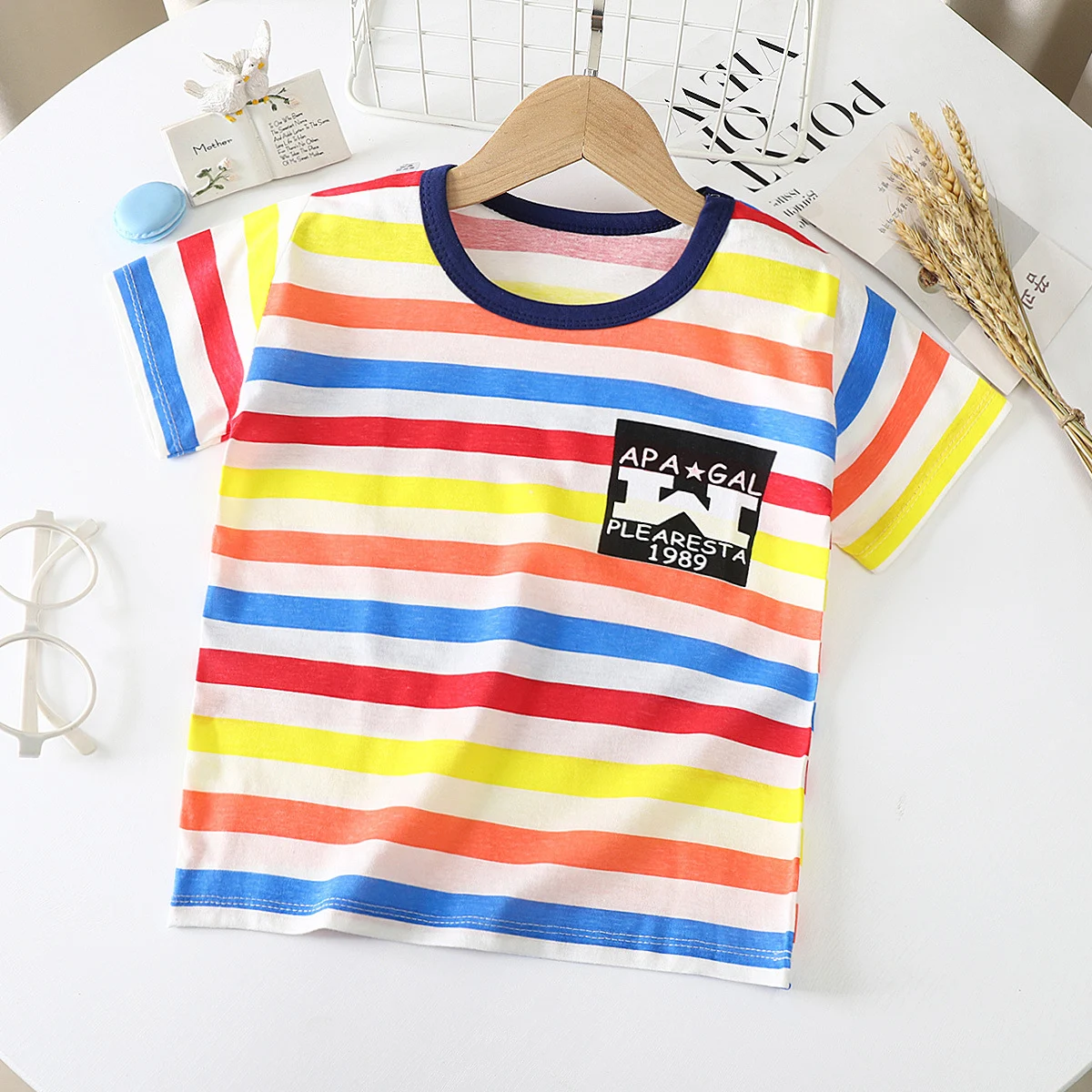 Title 6, Camiseta infantil manga curta algodão Bebê Cami...