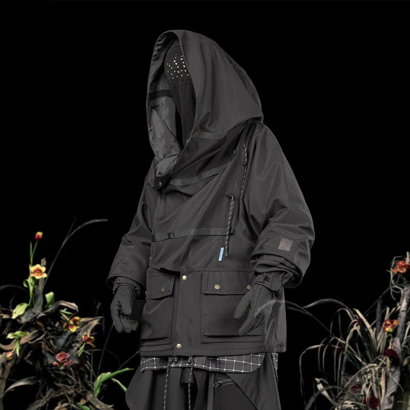 Color Block Vintage Hooded Jacket function. Versatile, comfortable, and stylish coat for everyday wear and cool weather. — photo 2