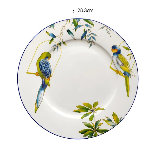 Title 6, Parrot Bone China Tableware Set for elegant din...