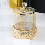 Metal Glass Candy Jar Storage Jar Decoration. Stylish and functional jar for storing and displaying candies, adding a to — photo 17