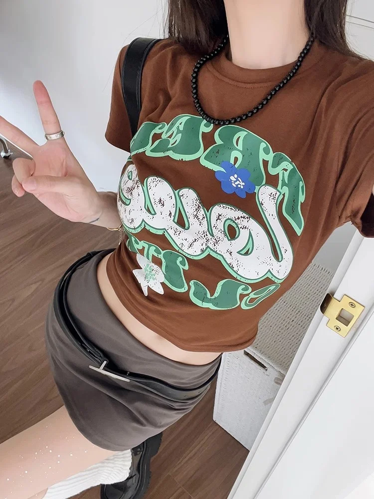 Title 8, Retro Short Sleeve T-shirt Womens Fashion Shor...