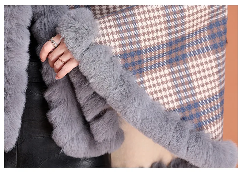 Title 13, Womens Cape and Shawl Coat, Thickened Cloak, W...