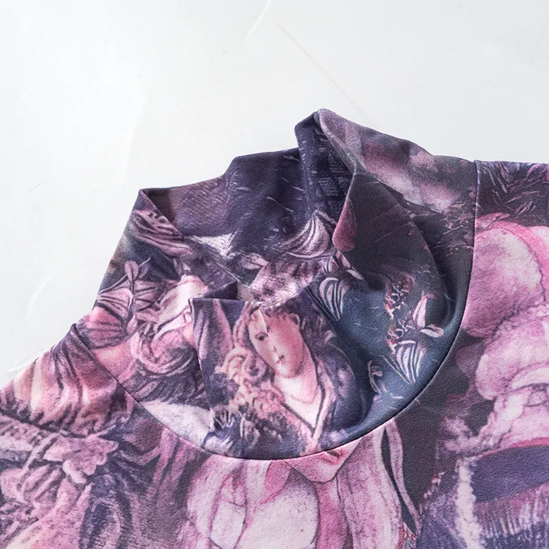 Title 2, Fashion Long Sleeve Printed Top Casual