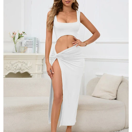 Title 24, Ausgehöhltes Camisole-Nabelkleid für Damen