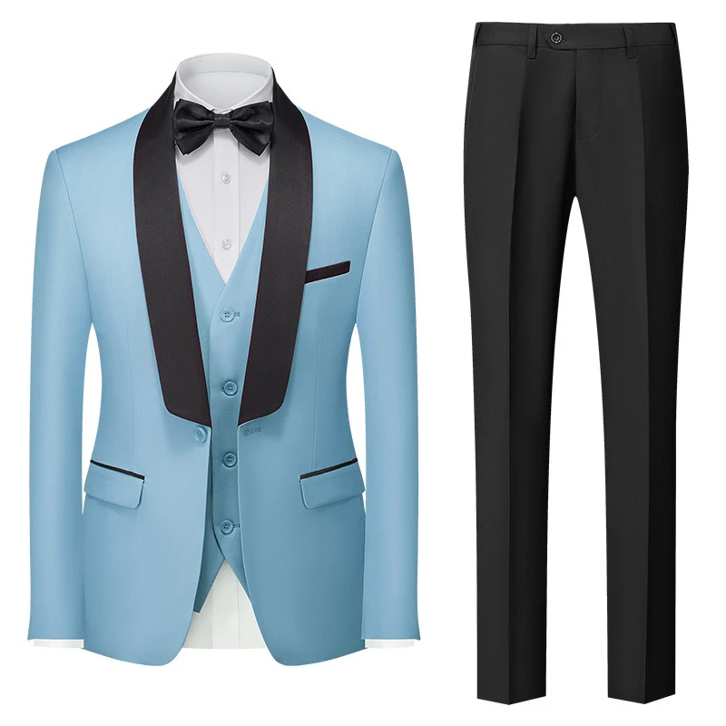 Novo Terno Masculino de Três Peças Elegância Impecável para Homens Modernos Caimento Perfeito Conforto e Sofisticação Ideal para Ocasiões Especiais e Profissionais — foto 2
