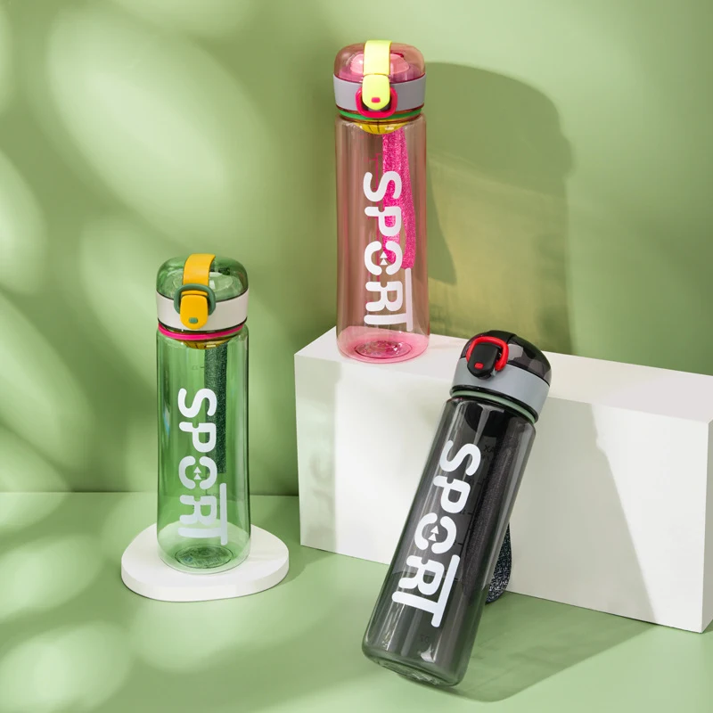 Title 8, Transparent Water Cup Tide Cool Plastic Sports ...