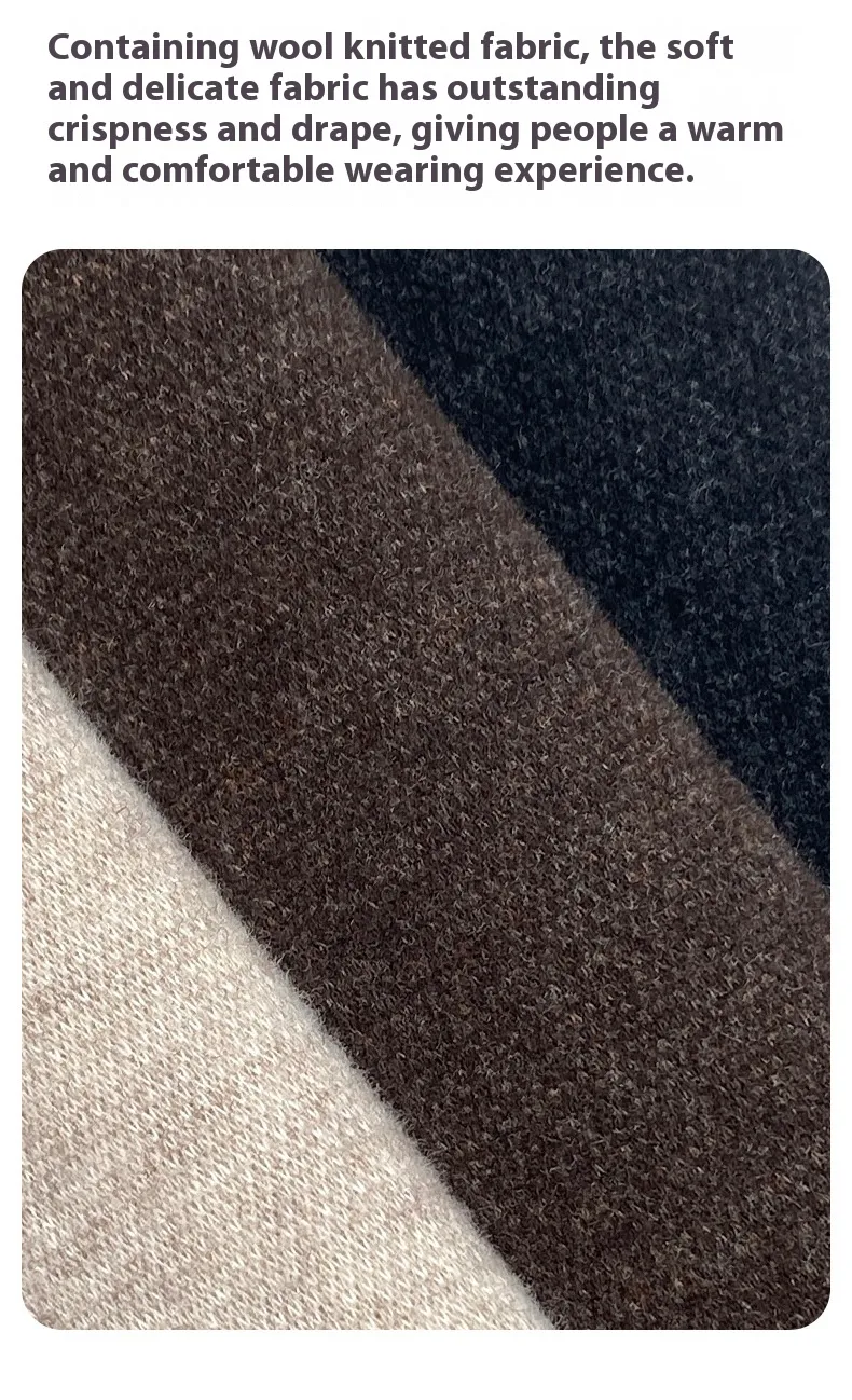 Title 4, Autumn And Winter Straight Wool Heating Loose S...