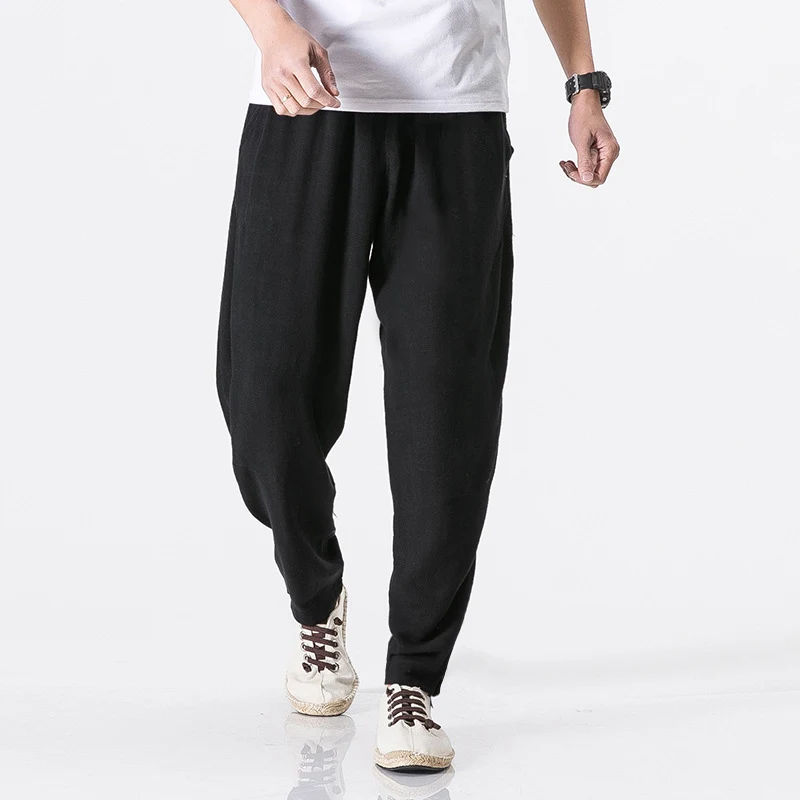 Loose Cotton and Linen Slacks with Chinese Style. Comfortable and breathable pants for men. Perfect for casual wear and — photo 5