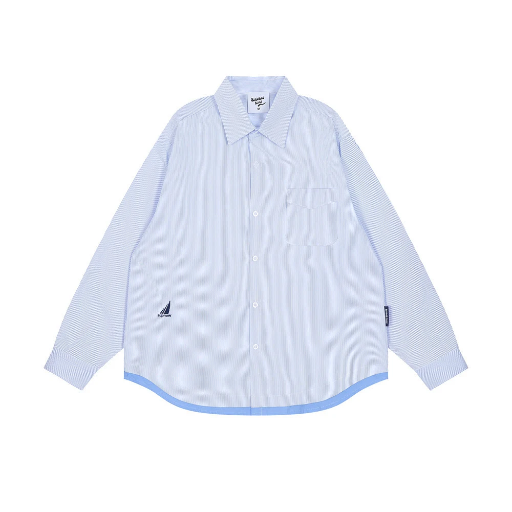 Title 6, Camisa masculina de manga longa com combinação ...