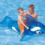Brinquedo Aquático Baleia Azul Transparente para Montar. Divirta-se na piscina ou praia. Passeios refrescantes e muita diversão no verão. — foto 1