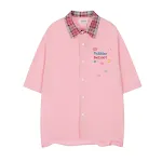 Camisa de hombre de manga corta con solapas de contraste, ideal para un estilo casual y elegante. Perfecta para el verano, cómoda y moderna. — foto 1