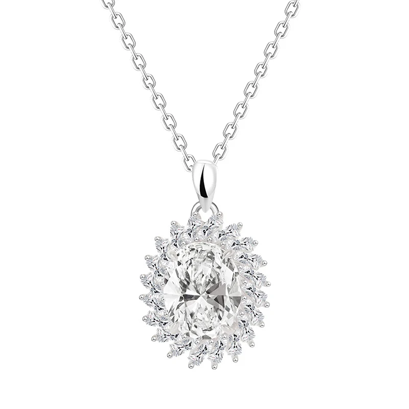 Colar de girassol com diamantes micro-incrustados, pingente de alta qualidade. Adicione brilho e elegância ao seu visual com este acessório. — foto 2