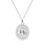 Colar de girassol com diamantes micro-incrustados, pingente de alta qualidade. Adicione brilho e elegância ao seu visual com este acessório. — foto 2