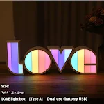LED Ornamental Festoon Lamp, Creative Modeling Decorative Light for Proposal, Declaration, Holiday Layout English LOVE L — photo 1