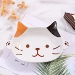Flower cat double ear plate