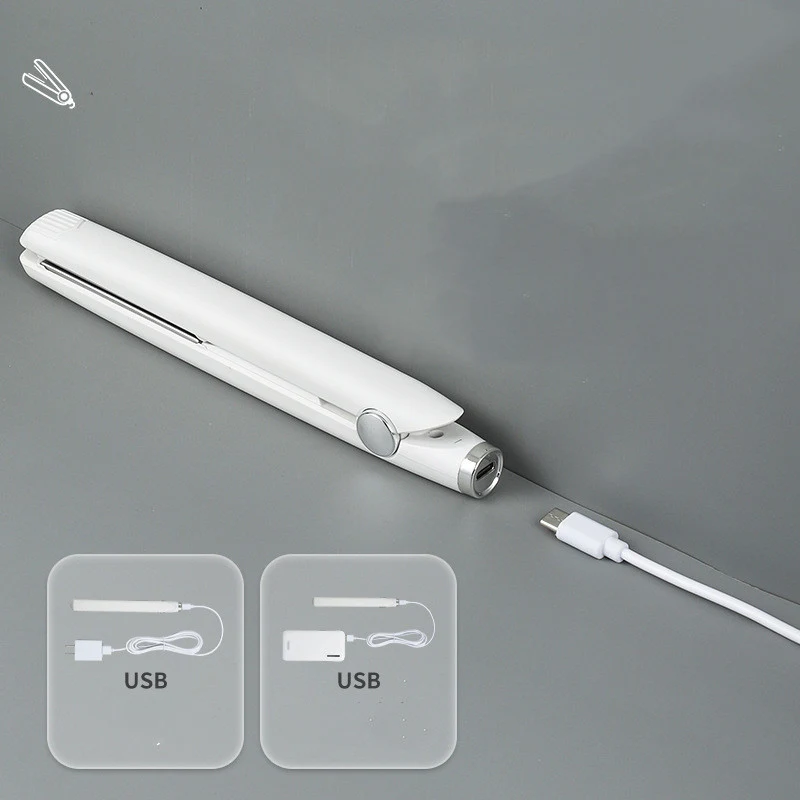 Modelador e Alisador de Cabelo Mini USB 2 em 1 Portátil. Perfeito para Levar em Viagens e Criar Penteados Versáteis, Ondulados ou Lisos — foto 4