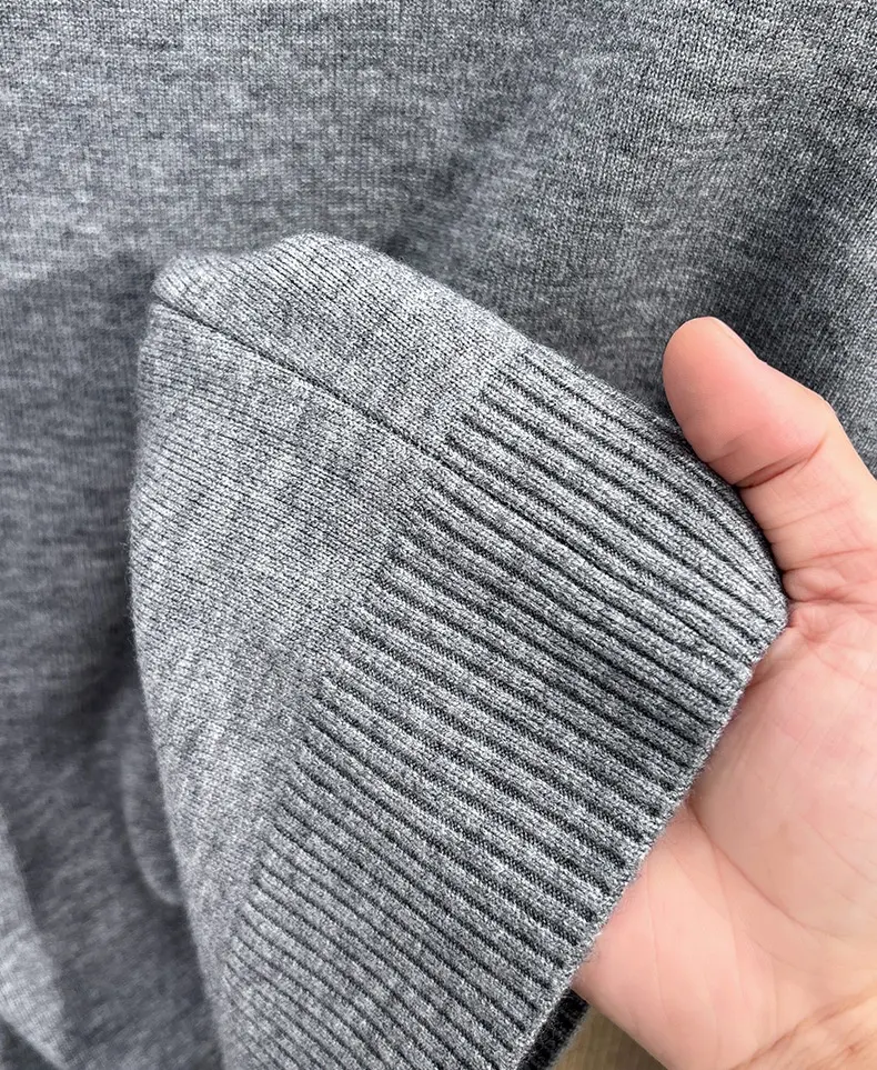 Title 4, Mens Solid Color Knitwear Long Sleeve Half Tur...