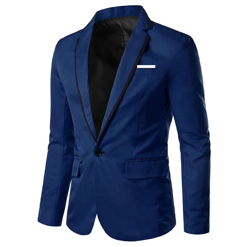 Title 4, Bra Slim One Button Lapel Multicolor Suit. A st...