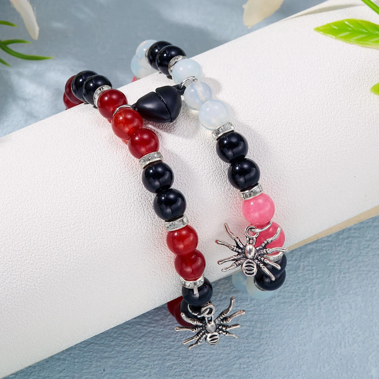 Enfeite Halloween Pulseira Magnética Coração Aranha Amor Sucção Para Casais Decoração Festiva Presente Romântico — foto 10
