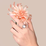 Anel boho retrô com pedra lunar oval. Popular estilo europeu e americano. Perfeito para um visual vintage e cheio de charme. — foto 6