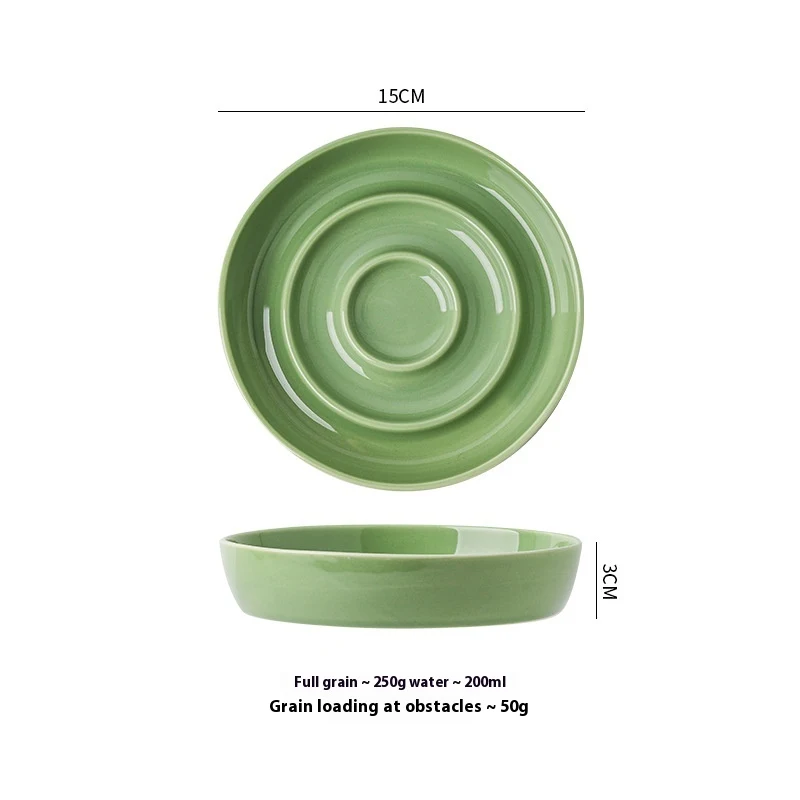 Ceramic Slow Feeding Bowl for Cervical Spine Protection Elevated Design Promotes Comfort, Reduces Bloat, and Encourages — photo 1