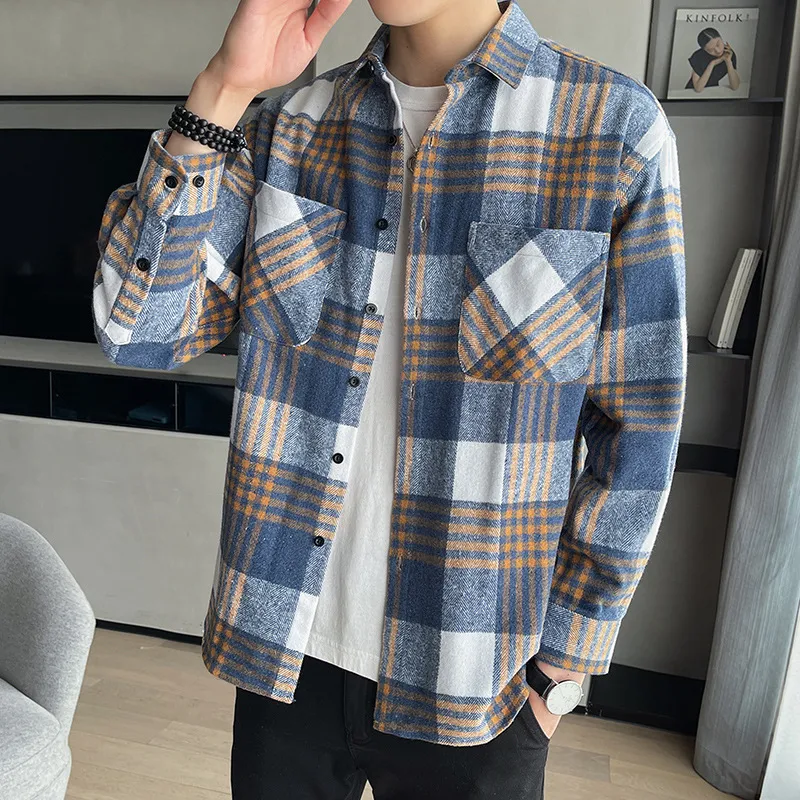 Title 4, Mens Versatile Casual Loose Brushed Soft Shirt...