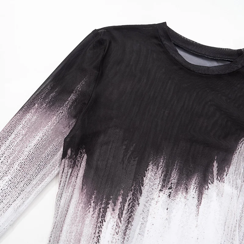 Title 8, Womens Contrast Color Splash-dyeing Printed Me...